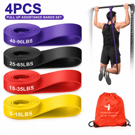 Genreen Pull Up Assistance Bands Set 5 LBS - 230 LBS, Long Resistance Bands for Pull Ups Working Out, Gym Workout Bands for Men Exercise Muscle Training and Shape Body - Carry Bag Included