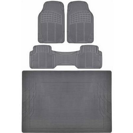 BDK Car Floor Mats with Cargo Mat, All Around Utitliy Trunk Mat, 3 Colors