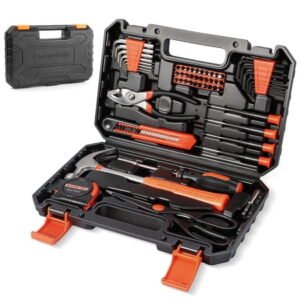 Anqdy 57-Piece Tool Kit for Household Repairs, Women Dorm Basic Small Mini Hand Tool Set with Hammer