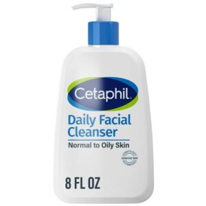 Cetaphil Daily Facial Cleanser Face Wash for Sensitive, Normal to Oily Skin, 8 oz