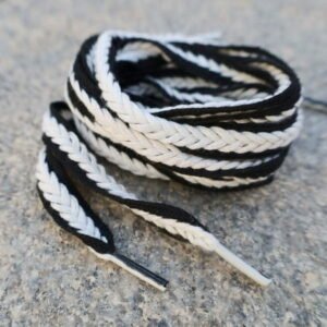 1 Pairs 3/5” wide flat shoe laces for sneakers 9 Colors thick fat braided shoelaces athletic in 2 Different Lengths