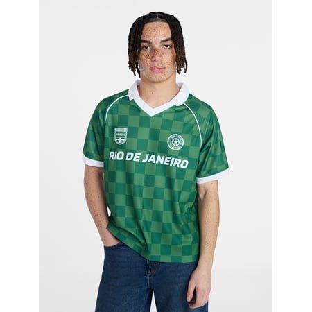 No Boundaries Soccer Jersey Mesh Tee with Short Sleeves, Men's XS-4XLT