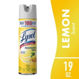 Lysol Disinfectant Spray, Sanitizing and Antibacterial Spray, Deodorizer, Lemon Breeze, 19 oz
