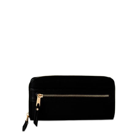 Time & Tru Kinsley Nylon Zip Around Wallet