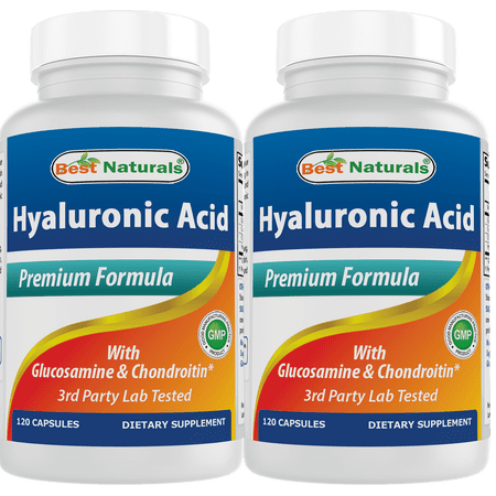 2 Pack Best Naturals Hyaluronic Acid 100 mg 120 Capsules