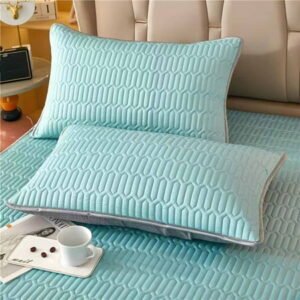 Gecau Cooling Pillow Cover, Cooling Shredded Memory Foam Pillows, Gel Infused Cool Pillows, Adjustable Cooling Pillows for Sleeping, Breathable King Pillows, Washable Removable Bed Pillow Cover