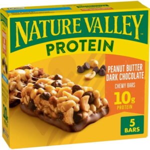 Nature Valley Protein Chewy Snack Bars, Peanut Butter Dark Chocolate, 5 Bars, 7.1 oz
