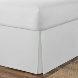 Space Maker Extra-Long Bed Skirt, 21’ Drop, White, Twin