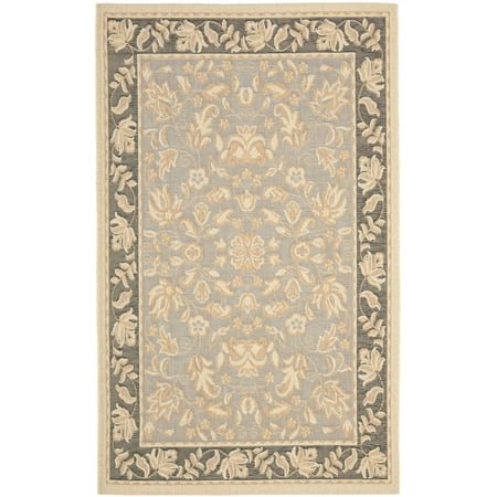 Safavieh Beach House Dervla Oriental Indoor/Outdoor Area Rug, Light Blue/Espresso, 5'3" x 7'7"
