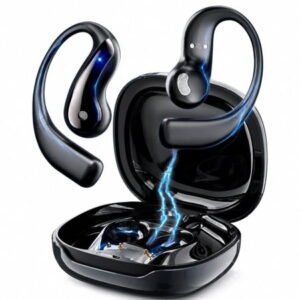 AI Translation Earbuds, Language Translator Earbuds with 139 Languages & Accents, Open-Ear Bluetooth Headphones, 60H Battery, No Subscription for Travel Work Learning,