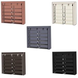 Veryke 6-Tier Cabinet Organizer, Dark Brown