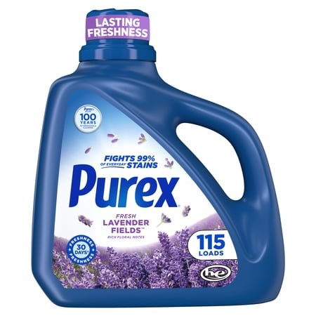 Purex Fresh Lavender Fields Liquid Detergent, 150 fl oz, 115 loads