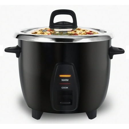 Elite Cuisine Deluxe 10-Cup Electric Rice Cooker, Stainless Steel