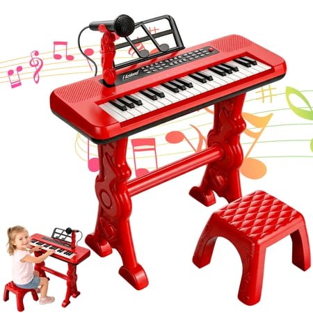 Caunedy Keyboard Piano Toys for Kids, 37 Keys Musical Instruments for Baby, Toddlers Birthday Gifts for 3 4 5 6 7 8 Year Old