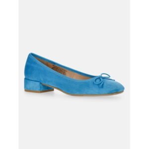 Time and Tru Women's String Bow Block Heel Ballet Shoes, Wide Width Available