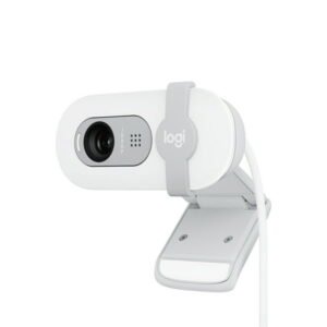 Logitech Brio 100 Full HD Webcam for Meetings and Streaming, Auto-Light Balance, Built-In Mic, Privacy Shutter, Off-white