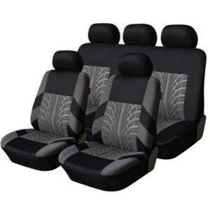 FLORAY 9-Piece Car Seat Covers Full Set - Airbag Safe, Thickened, Split Rear, Machine Washable - Universal Fit for Cars, SUVs, Trucks, Gray