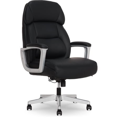 Shaquille O'Neal Rion Ergonomic Heavy-Duty Office Chair, PureSoft Upholstery, High-Back Desk Chair with 400 lb Capacity, Black