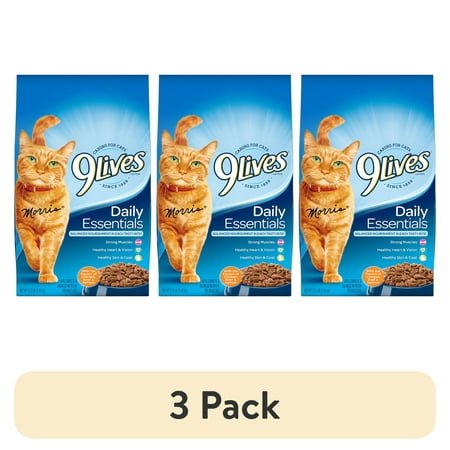 (3 pack) 9Lives Daily Essentials Dry Cat Food, 3.15 lb. Bag