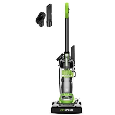 Eureka Bagless Upright Vacuum, Airspeed, Ultra Lightweight & Compact Design, with Crevice Tool, Dusting Brush and Large Dustcup, NEU100, Green & Black