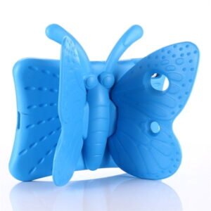 Allytech iPad mini 5 Case with PET Screen Protector,iPad mini 1 2 3 4 Case, Cute Butterfly Kids Girls Cover Heavy Duty Shockrpoof Drop Protection Kickstand Case for Apple iPad mini 1 2 3 4 5 - Blue