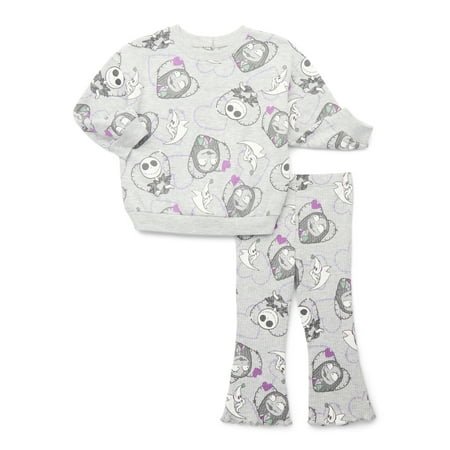 Nightmare Before Christmas Baby Girls Print Sweatshirt and Flared Leggings, 2-Piece, Sizes 0M-24M