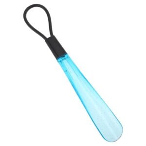 Unique Bargains 1 Pc Clear Style Hangable Shoe Horn for Shoe 11.61"x1.5" Blue