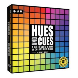 Hues and Cues Board Game, Word Association with Colors, Use Clues to Match the Right Hue, Fun for Families and Friends, A Vibrant Color Guessing Party Game From The Op Games