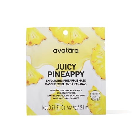 Avatara Juicy Pineappy Exfoliating Pineapple Face Mask for All Skin Types, 1 Sheet Mask