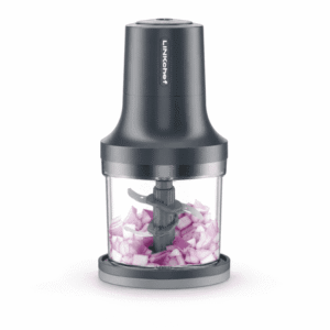 LINKChef Food Chopper, 3 Cup Food Processor, 260W Power Grinder with 4 Bi-Level Blades, Grey