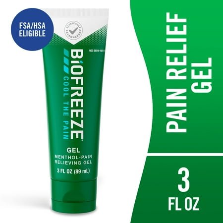 Biofreeze Pain Relief Gel, Back Knee Muscle Joint and Arthritis Pain Relievers, Menthol, 3 fl oz