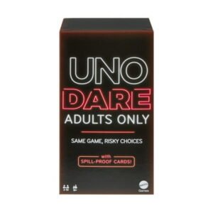 UNO Dare Adults Only Card Game, 2-10 Players, Waterproof Cards and Dice for Adult Game Night (Walmart Exclusive)