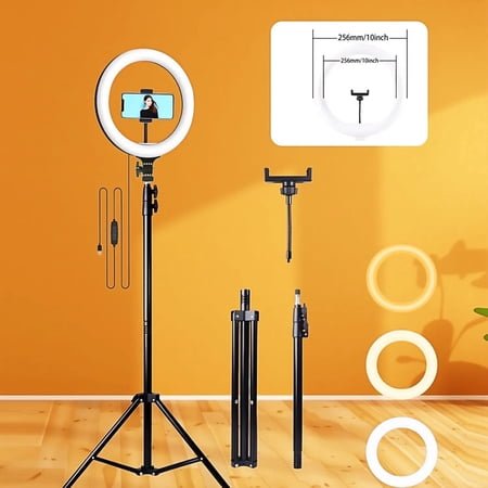 ZOMEI 63" LED Ring Light with Stand & Phone Holder, USB Studio Light for Photography/Video/Live Streaming, Portable Fill Light