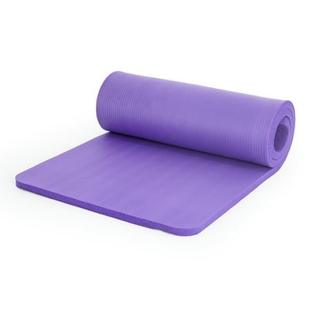 CAP High Density NBR Foam 1-inch Thick Exercise Yoga Mat with Carry Strap, 71"x24"x1" (25.4mm Thick), Purple