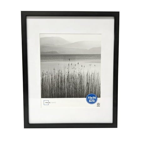 Mainstays – 8x10 Picture Frame – Black Matted Gallery Linear Program Wall Photo Frame