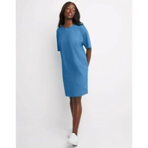Hanes Women's T-Shirt Dress Short Sleeve Cotton Essentials Oversized Fit Midweight Cotton