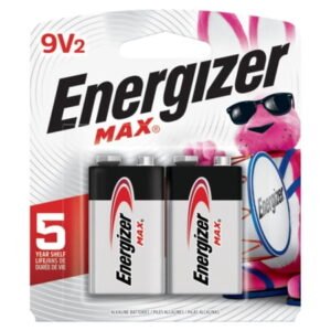 Energizer MAX (2 pack), 9 Volt Batteries