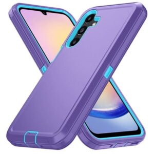 Xilaimitoo Compatible for Galaxy A16 5G Phone Case: Samsung Galaxy A16 5G 3 in 1 Full Body Shockproof, Heavy Duty Protection for A 16 5G, Light Purple+Blue