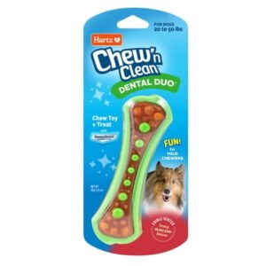 Hartz Chew n Clean Dental Duo Dog Toy, Medium, Nylon, Color May Vary