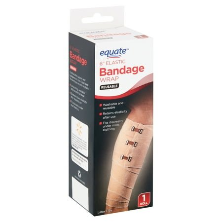 Equate Reusable 6" Elastic Bandage Wrap, 1 Roll - Durable Compression for Support and Stability