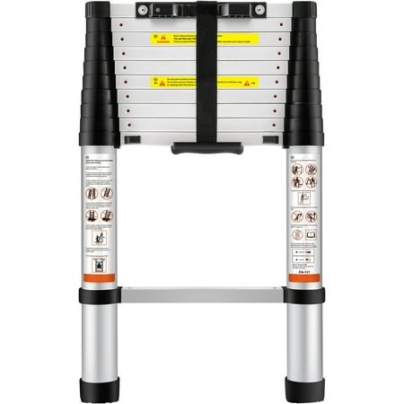 BENTISM 10.5FT Telescoping Ladder 375lbs Load Capacity Aluminum Telescopic Extension Ladder, Multi-purpose Collapsible Ladder for RV,Home or Outdoor Work