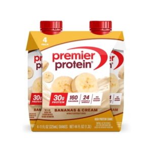 Premier Protein Shake, Bananas & Cream, 30g Protein, 11 Fl Oz, 4 Ct