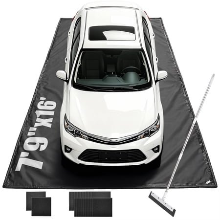 Yescom Containment Mat (7'9"x 16') Non-Slip Garage Floor Mat Heavy Duty Waterproof for Cars SUV Protection from Snow Rain