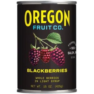 Oregon Fruit Co. All Natural Blackberries in Light Syrup, 15 oz Can