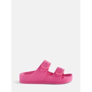 Wonder Nation Little and Big Boys or Girls Two Buckle Footbed Slide Sandals