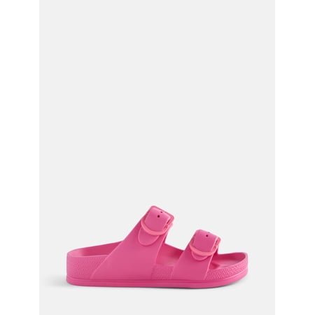 Wonder Nation Little and Big Boys or Girls Two Buckle Footbed Slide Sandals