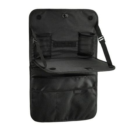 Auto Drive Multi-Pocket Backseat Organizer with Table (Black)