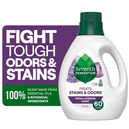 Seventh Generation Liquid Laundry Detergent Liquid, Floral Lavender, 90 fl oz, 60 Loads