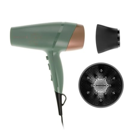 Remington Botanicals Hair Dryer, Ceramic, 6 Heat Settings, Cool Shot, Green