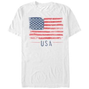 Men's Lost Gods Fourth of July USA Flag Freedom Graphic Tee White Large